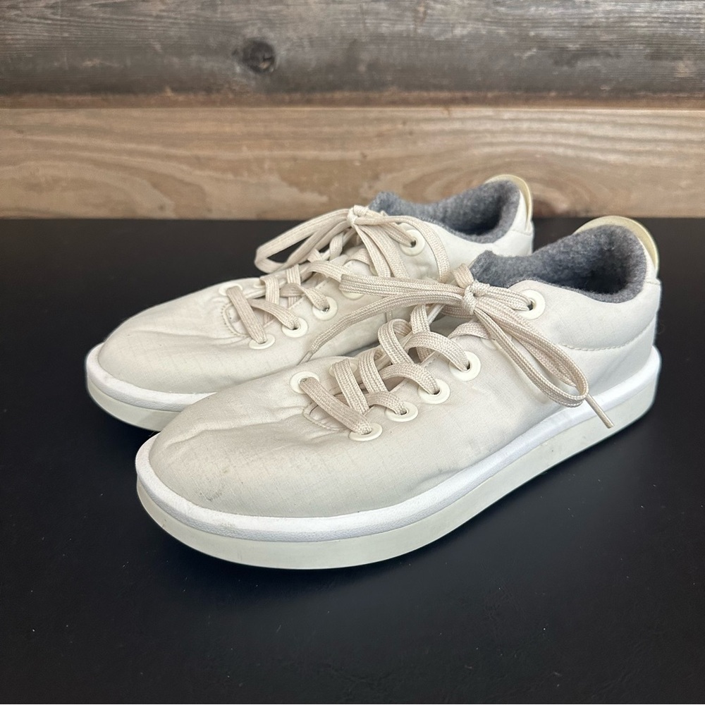 Allbirds Wool Piper Woven‎ White Sneakers Shoes Lace Up Running Women's Size 7